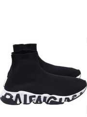 Balenciaga Speed trainer graffiti black white