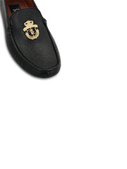 Roberto Cavalli Black Leather Loafer