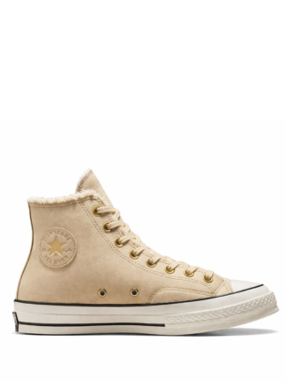 conversee. Chuck 70 Leather & Fur Sherpa Miso Glaze 354 - 1