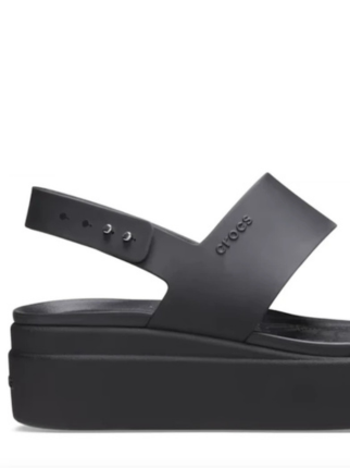 crocss Black Brooklyn Low Wedge Sandals - 4