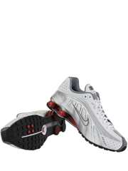 nikee Shox R4 Metallic Silver Comet Red - 4