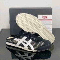 Onitsukaa Tiger Mexico 66 Sabot Half Cut Black White