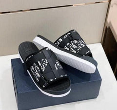 _Dior_Alpha Oblique Sandals Black White Premium