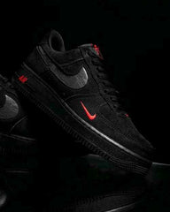 Nikee Airforce 1 Low Multi Swoosh Black Crimson 1208