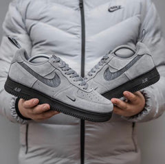 Nik e Airforce 1 Reflective Swoosh Grey