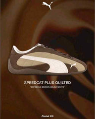 Pumaa SpeedCat Plus Quilted Espresso Brown Warm White 1153