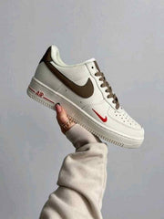 Nikee Airforce 1 Mini Red Swoosh Coffee Milk 5057