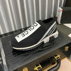 Dolcee & Gabbanaa Black White Slip on Sorrennto 5001