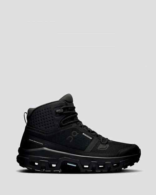 On Cloudrock Waterproof Mid Hiking Boots - Black