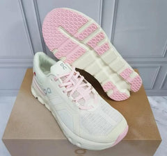 Wmn On Running Cloud Runner Shoes White Pink Sporty Elegant