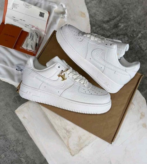 Louiss Vuitton x Nikee AirForce 1 Low By Virgil Abloh White