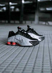 Nikee Shox R4 Black Metallic Silver Red 1203