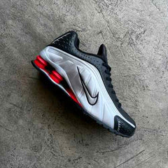 Nikee Shox R4 Black Metallic Silver Red 1203