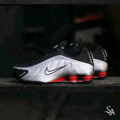 Nikee Shox R4 Black Metallic Silver Red 1203