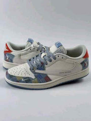 NIKEE AIR JORDAN RETRO 1 LOW X TRAVIS SCOTT FRAGMENT DESIGN LOUI_S VUITTON