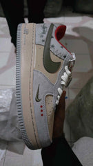 Nikee AirForce 1 X Stussy Grey Red