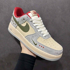 Nikee AirForce 1 X Stussy Grey Red