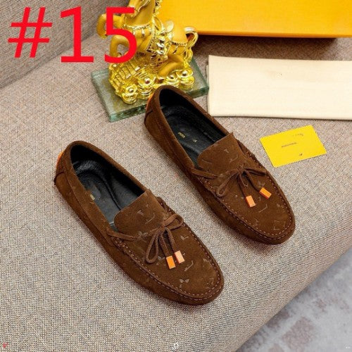 suede embossed luxury loafers brown