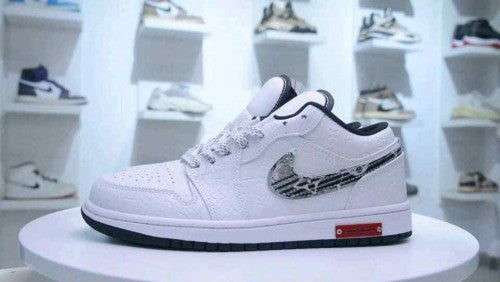 Nikee Air Jordan Retro 1 X Louiss Vuitton White Black 898
