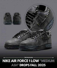 Nikee AirForce 1 Low Medium Ash Black 439
