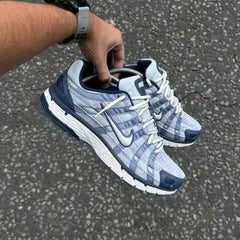 Nikee P-6000 SE worn blue denim Low-Top Lace-Up 581