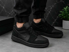 Nikkee Air Jordan 1 Low Triple Black 6063