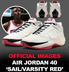 Nikee Air Jordan 40 Chicago Sail Varsity Red 1184