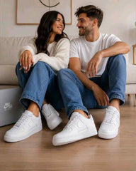 Nikke Airforce 1 White Pure Leather White With dust bag 1884
