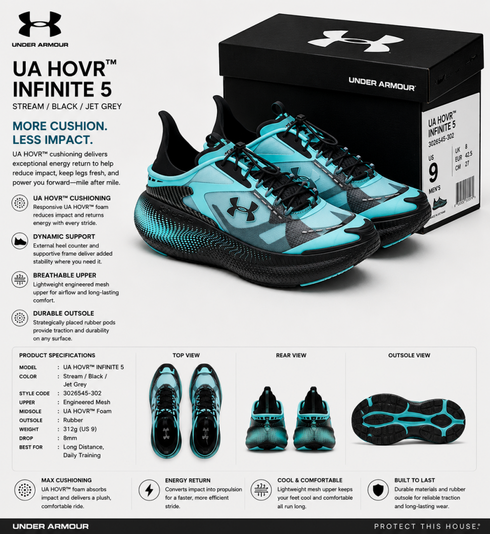 UNDER ARRMOUR ECCO X MANSORY LIFESTYLE TROPICAL TIDE BLACK FIX