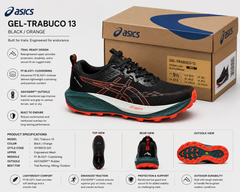 ASICCS GEL TRABUCO 13 TRAIL RUNNING BLACK NOVA FIX