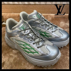 Louis Vuitton LV Discovery Lace Up Silver Green 1813