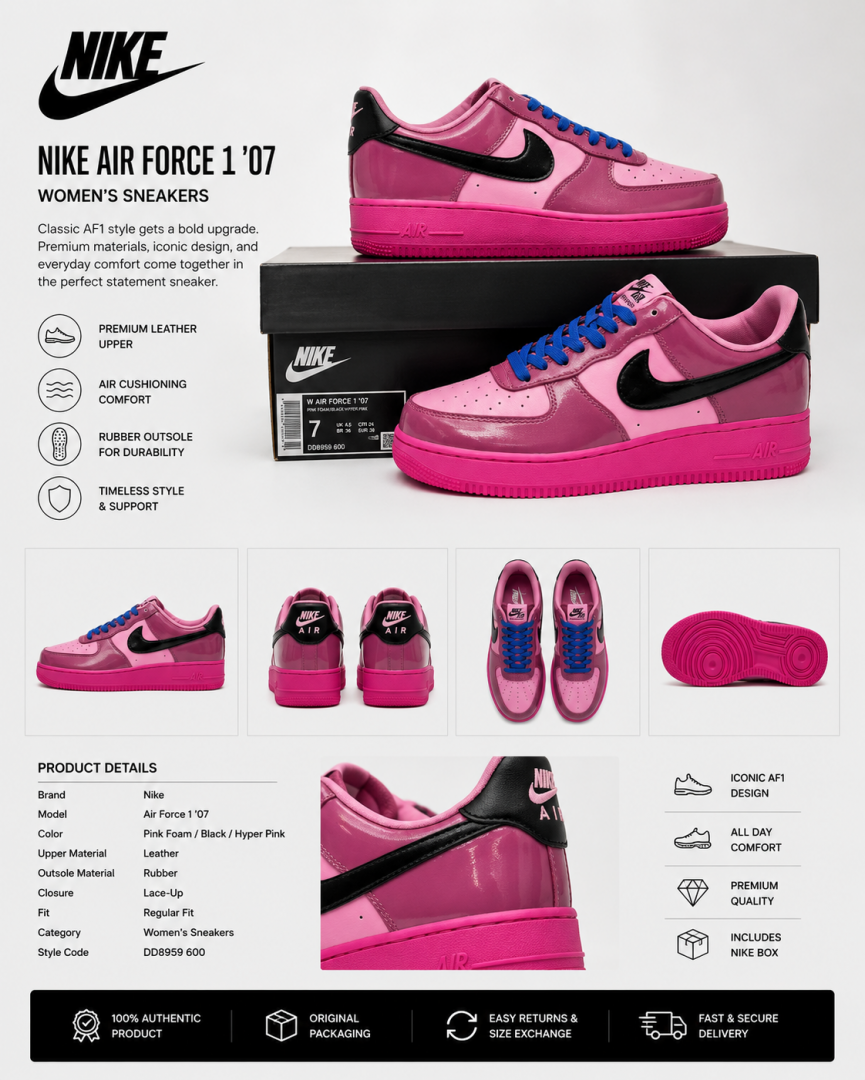 NIKKE AIR FORCE 1 LOW QS - PINK COOLER & MULBERRY ROSE FIX
