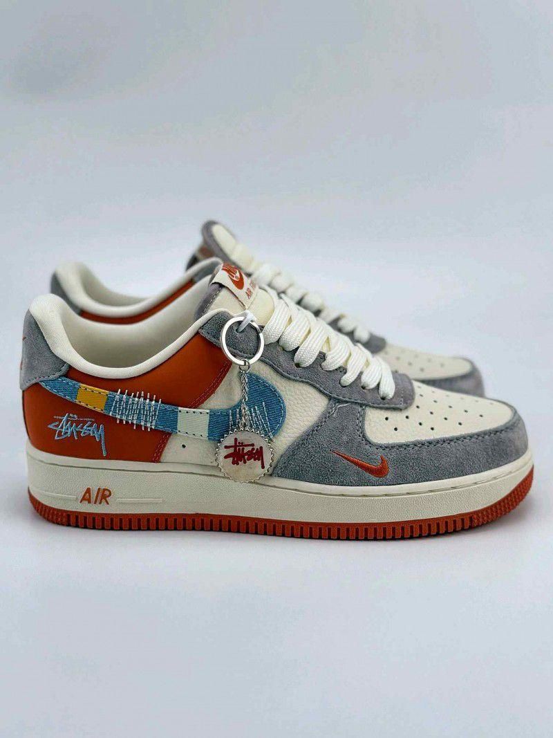 NIKKE AIR FORCE 1 LOW 07 X STUSSY ORANGE FIX