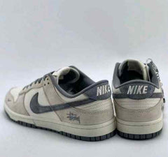 nikee sb dunk low x stussy rice white carbon