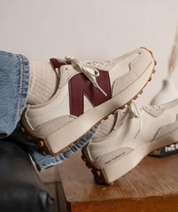 New Balanc e 327 Moonbeam Burgundy
