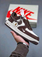 Bape x Nikee Airforce 1 Beige Brown 1st Leather