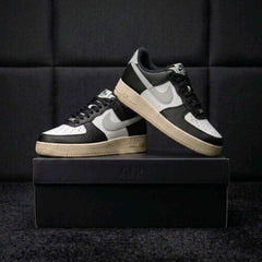 Nikee Airforce 1 07 Low White Light Silver Coconut Milk Black 2612