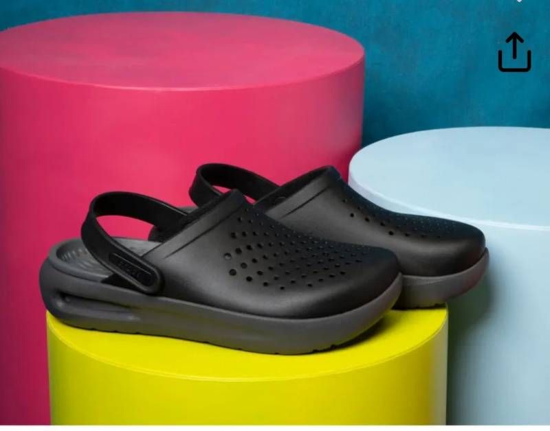 CROCCS INMOTION CLOGS SANDAL BLACK GREY