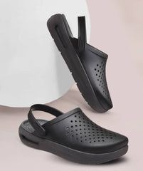 CROCCS INMOTION CLOGS SANDAL BLACK GREY
