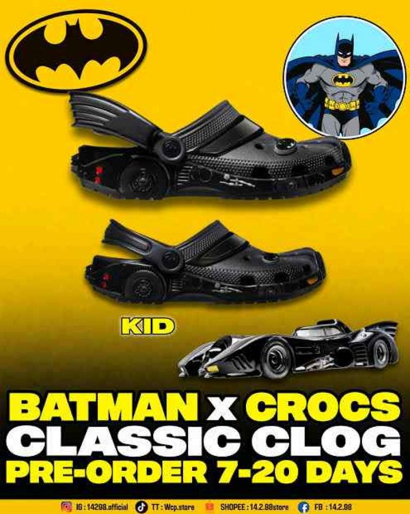 Batman C Croccss Classic Black Unisex Clog