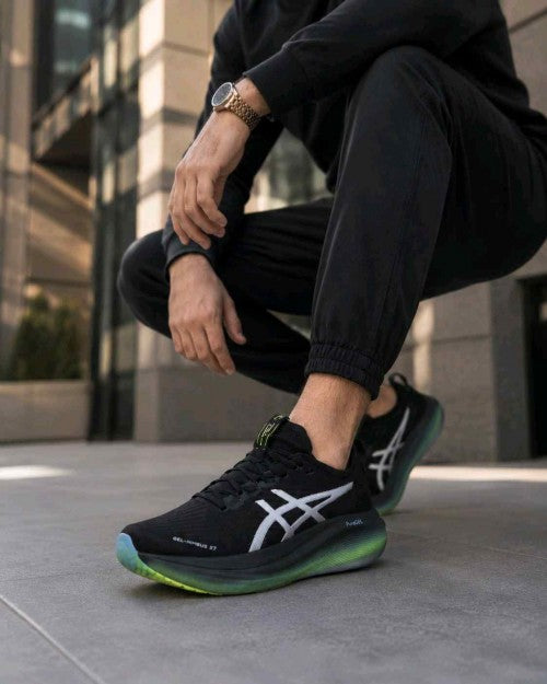 Asicss. Gel Nimbus 27 Black Neon Green