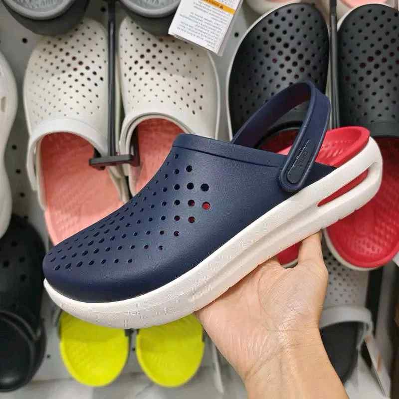 Croccss InMotion Clogs Navy Blue Red