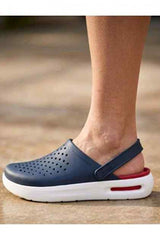 Croccss InMotion Clogs Navy Blue Red