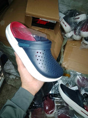 Croccss InMotion Clogs Navy Blue Red