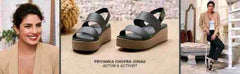 Croccss Womens Brooklyn Low Wedge Sandals