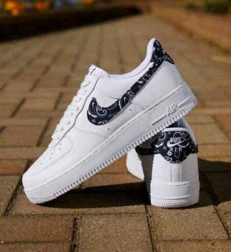 Nikkee Airforce 1 Paisley White Black
