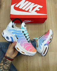 Nikee Airmax Plus TN White Blue Pink Women Shoes
