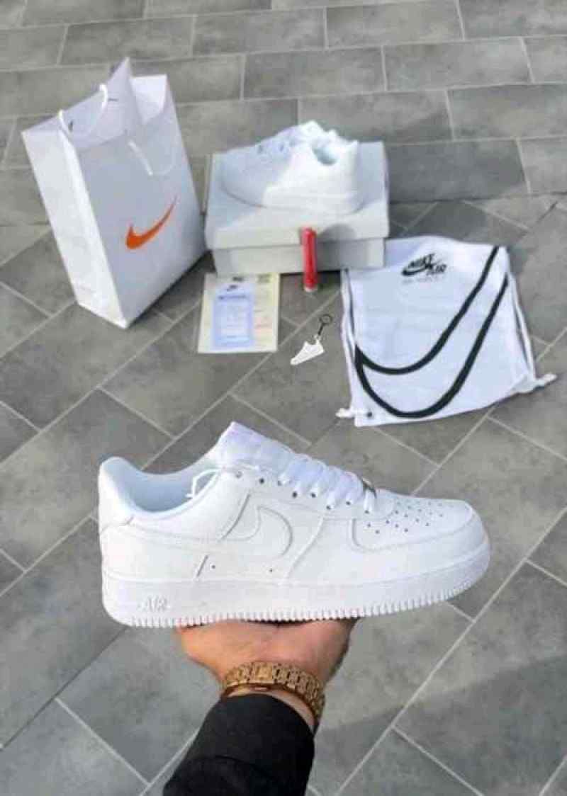Nikke Airforce 1 White Pure Leather For Mens UA Quality