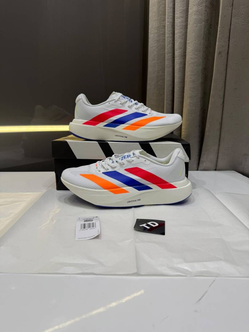 ADIDDAS ADIZERO EVO SL CLOUD WHITE LUCID RED BLUE FIX