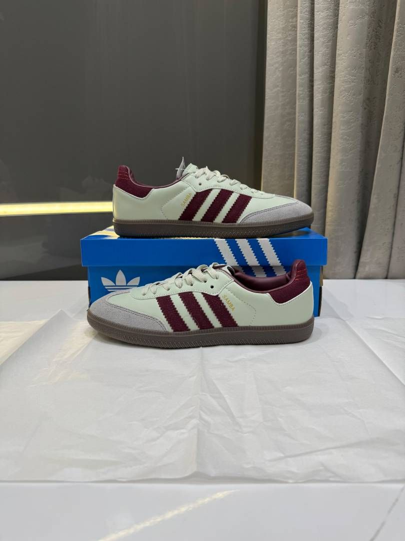 ADIDDAS SAMBA OG PUTTY GREY MAROON WOMENS FIX